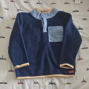 7 For All Mankind Blue Fleece Jacket